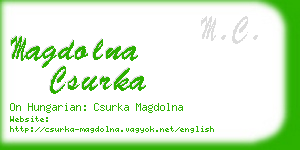 magdolna csurka business card